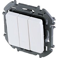 Выключатель без рамки Legrand Inspiria 3-кл. белый картинка